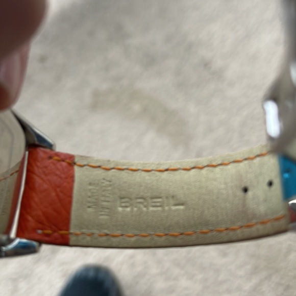 Breil Dual Time Chronograph Watch with ostrich original leather strap. - Picture 6 of 10